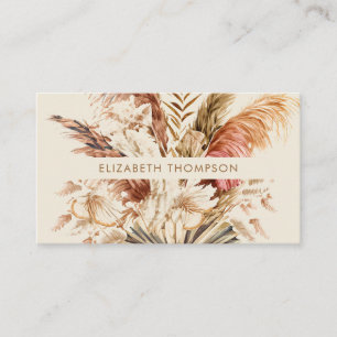 Cartão De Visita Floral Floral de Cor de Água Chic Moderna