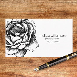 Cartão De Visita Floral Minimalista