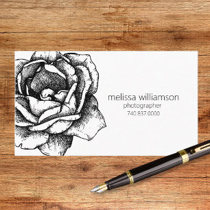 Cartão De Visita Floral Minimalista