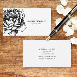 Cartão De Visita Floral Minimalista