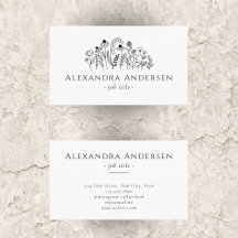 Floral Minimalista Simples de Flores Selvagens