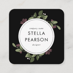 Cartão de visita Floral Moderno