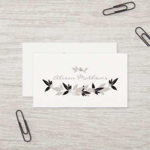 Cartão De Visita Floral moderno