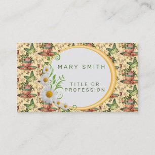 Cartão De Visita Floral Moderno Elegante