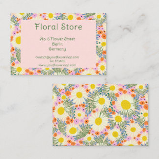 Cartão de visita Floral Personalizado
