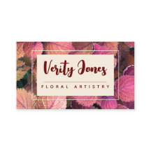 Cartão de visita Floral personalizável