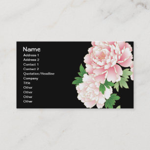 Cartão De Visita Floral retro feminino bonito legal da flor da