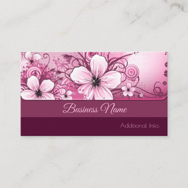 Cartão de visita Floral Rosa (Frente)