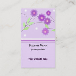 Cartão De Visita Floral Roxo