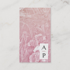 Cartão De Visita *~* Floral Terracotta Flowers Color Foto do logoti