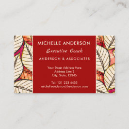 Cartão De Visita Floral Tropical Africana 