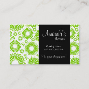 Cartão de visita floral Vintage