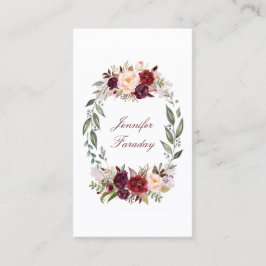 Cartão De Visita Floral Watercolor