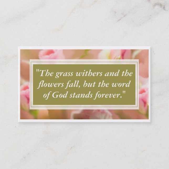 Cartão De Visita Flores (Frente)