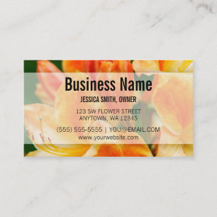 Cartão De Visita Flores alaranjadas do rododendro