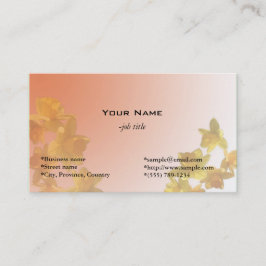 Cartão De Visita flores amarelas daffodil em fundo amarelo claro