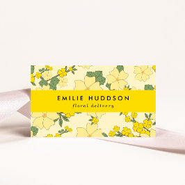 Cartão De Visita Flores Amarelas, Floral, Florista, Compro Flor