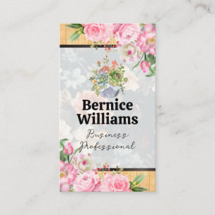 Cartão De Visita Flores Bloqueando