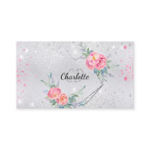 Flores cor-de-rosa-prata maquilhagem beleza cabelo