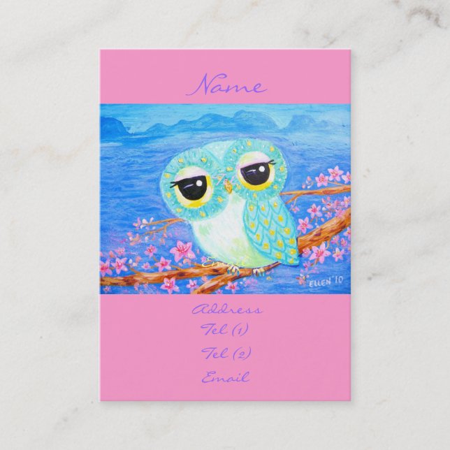 Cartão De Visita Flores de cerejeira (Frente)