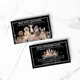 Cartão De Visita Flores de Molas de Cães