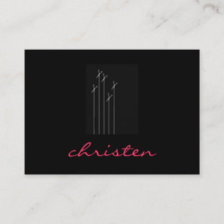 Cartão De Visita flores de tesoura