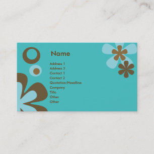 Cartão De Visita Flores do Aqua