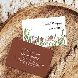 Cartão De Visita Flores do Boho Vintage