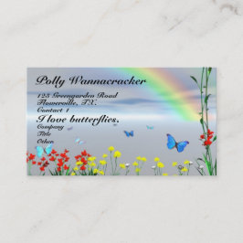 Cartão De Visita Flores do jardim da borboleta