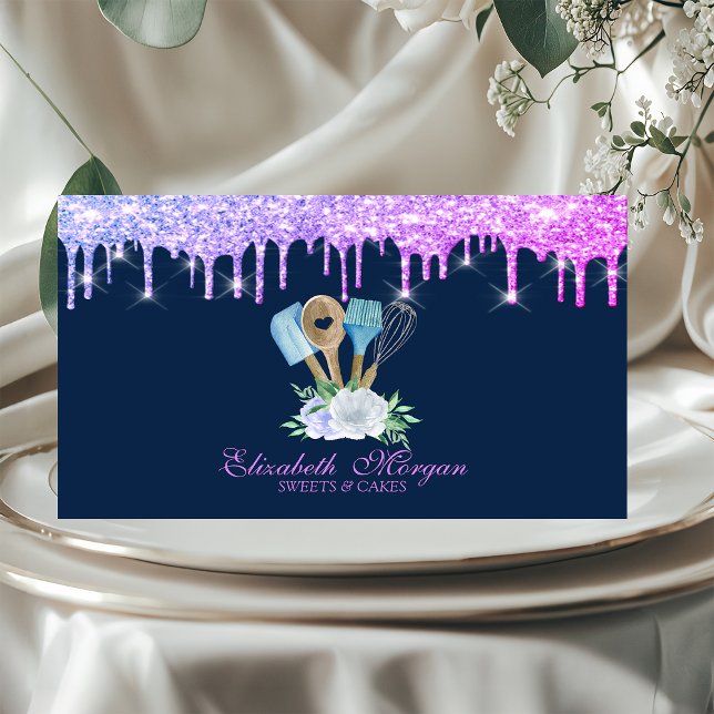 Cartão De Visita Flores Drives Ferramentas de Mão de Bakery (Criador carregado)