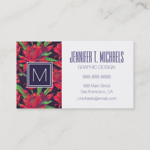 Cartão De Visita Flores e colibris