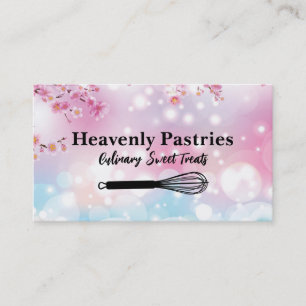 Cartão De Visita Flores Elegantes   Boke   Logotipo Whisk