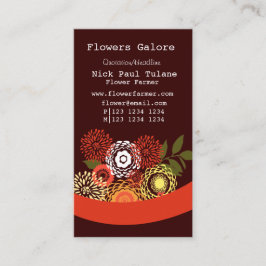 Cartão De Visita Flores Florais de Na moda de Verão Florist