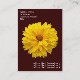 Cartão De Visita Flores Mínimas - Chrysanthemum - Castanho Profundo