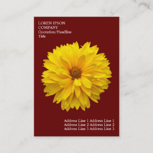 Cartão De Visita Flores Mínimas - Chrysanthemum - Marrom Profundo