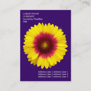 Cartão De Visita Flores Mínimas - Flor de Cobertor - Violeta Intens