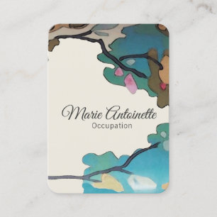 Cartão De Visita Flores nas aguarelas PAPEL & nas OPÇÕES do TAMAN