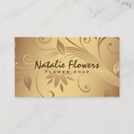 Cartão De Visita Flores | OURO