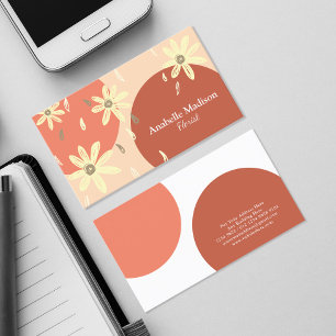 Cartão De Visita Flores Retiradas De Mão Autenticadas   Pastel