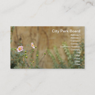 Cartão De Visita Flores Rosa Contra Muro de Igreja