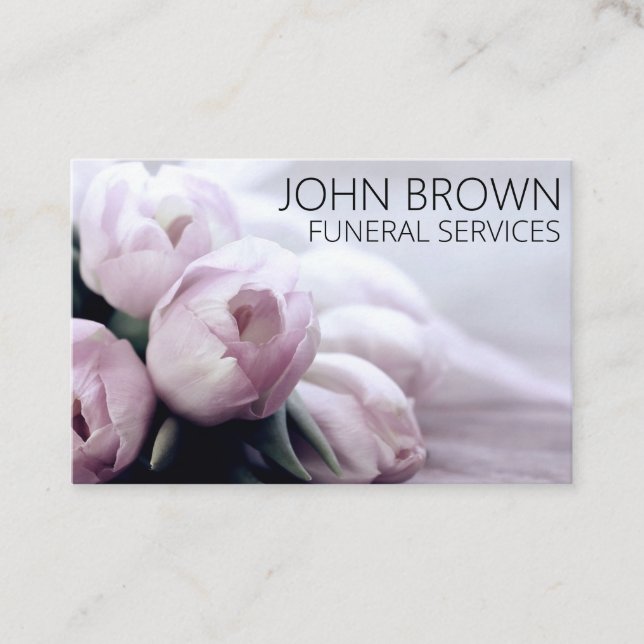 Cartão De Visita "Flores Solenes" Personalizadas (Reino Unido/Euro) (Frente)