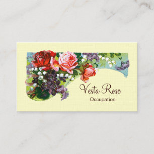 Cartão De Visita Flores Vitorianas ~ PAPEL LINEN / ALTERAR COR