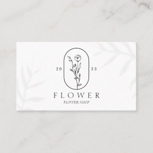 Cartão De Visita Florescer & Desabrochar: Um Design Floral de Arte