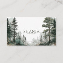 Floresta em Aquarela Minimalista Moderna