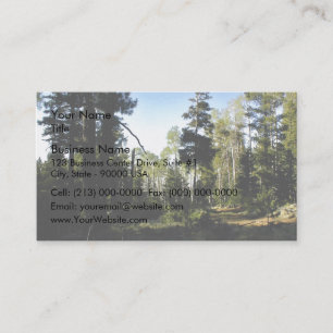 Cartão De Visita Floresta misturada com passagem
