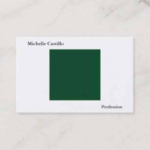 Cartão De Visita Floresta Verde Simples Minimalista Moderna Branco