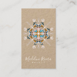 Cartão De Visita Floricultura Botânica  Yoga Boho Mandala Kraft