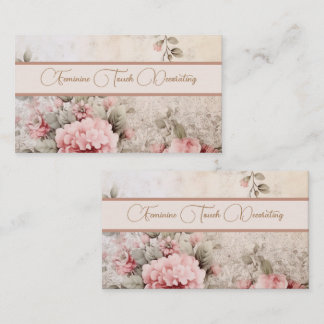 Cartão De Visita Flórida de cor neutra feminina