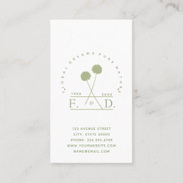 Cartão De Visita Florist Business minimalista