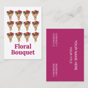 Cartão De Visita Florista de Buquê de Flores